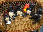 5 black bisque dolls a